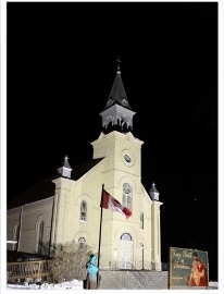 St Francois Xavier Church at night
